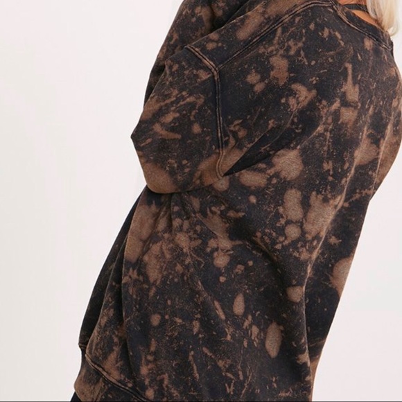 NEW Black Bleached Sweatshirt S-5X oversized SALE - Picture 3 of 5